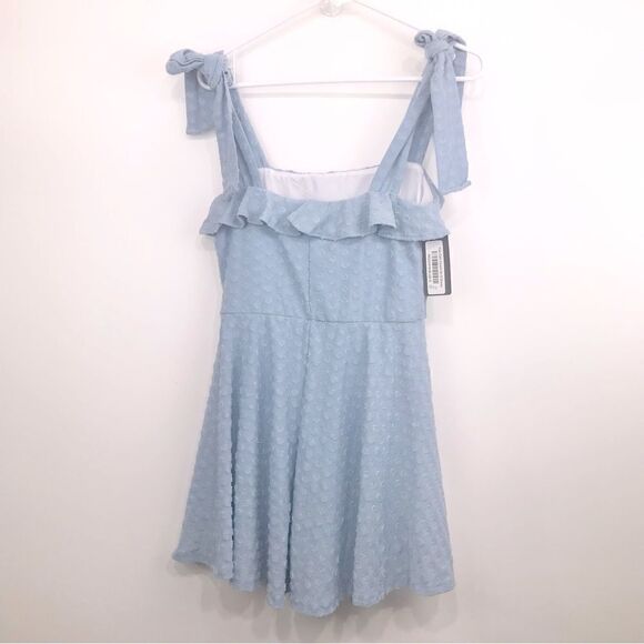 White Birch Pastel Blue You Can Count In It Mini Dress- NEW - Picture 3 of 12
